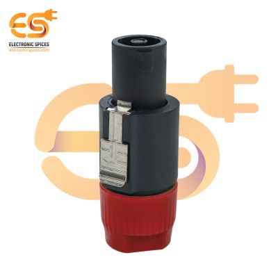 NL4FC 4 Pole Speakon Male Cable Connector for Speaker Cable (Red)